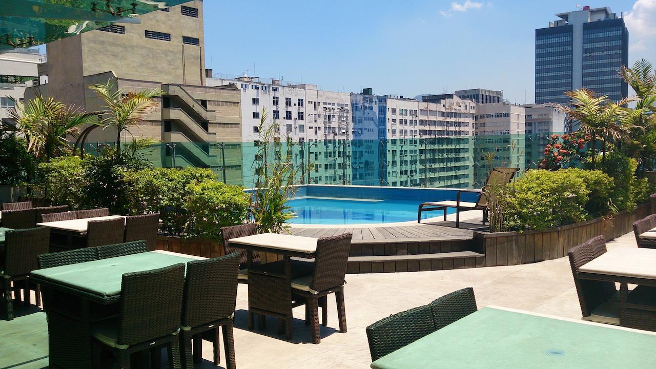 阿特兰蒂科托尔酒店 里约热内卢 外观 照片 Rooftop pool of a hotel in Santiago de Chile